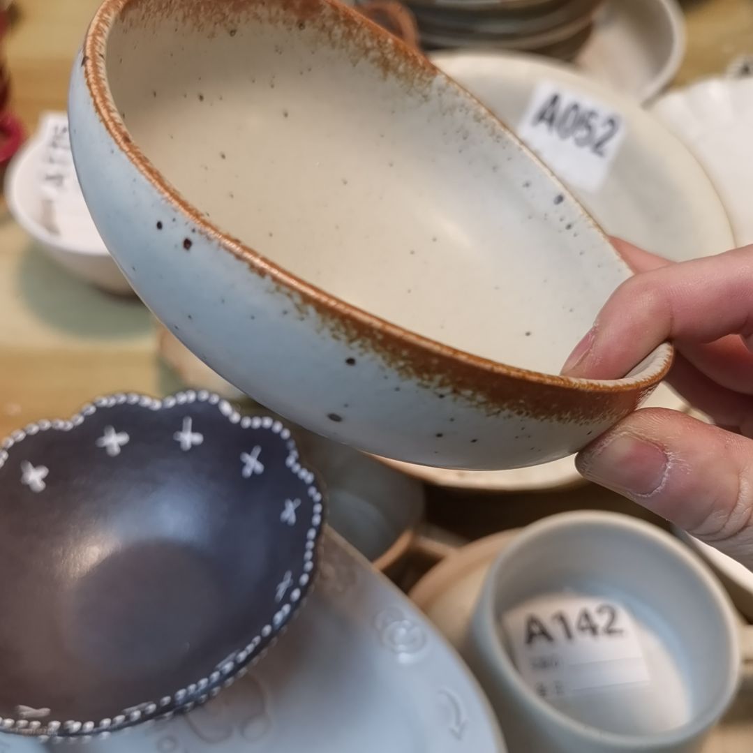 瓷片正品粗陶元宝碗一个