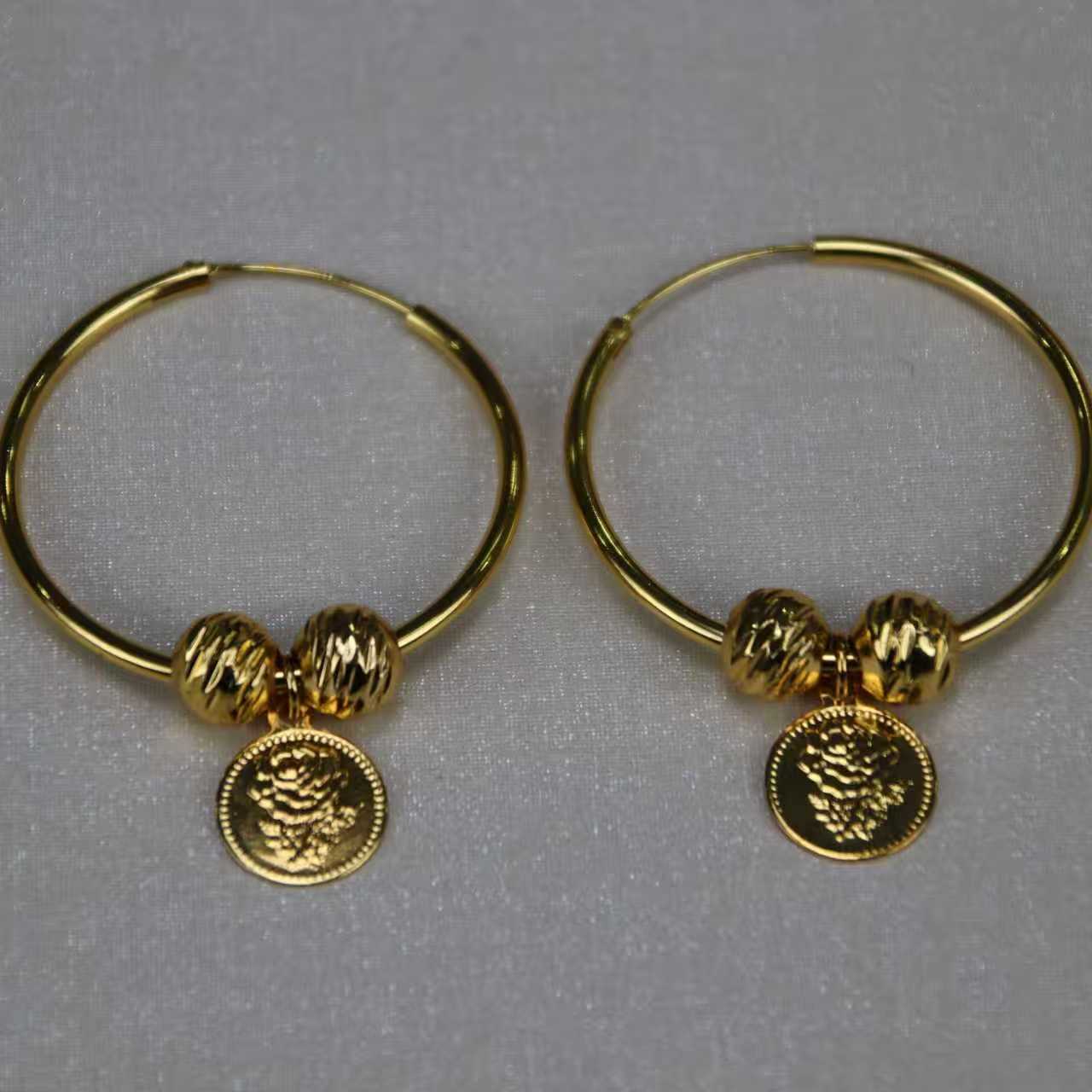 铜合金耳饰 铜合金耳饰 民族风复古时尚气质网红款轻奢耳环