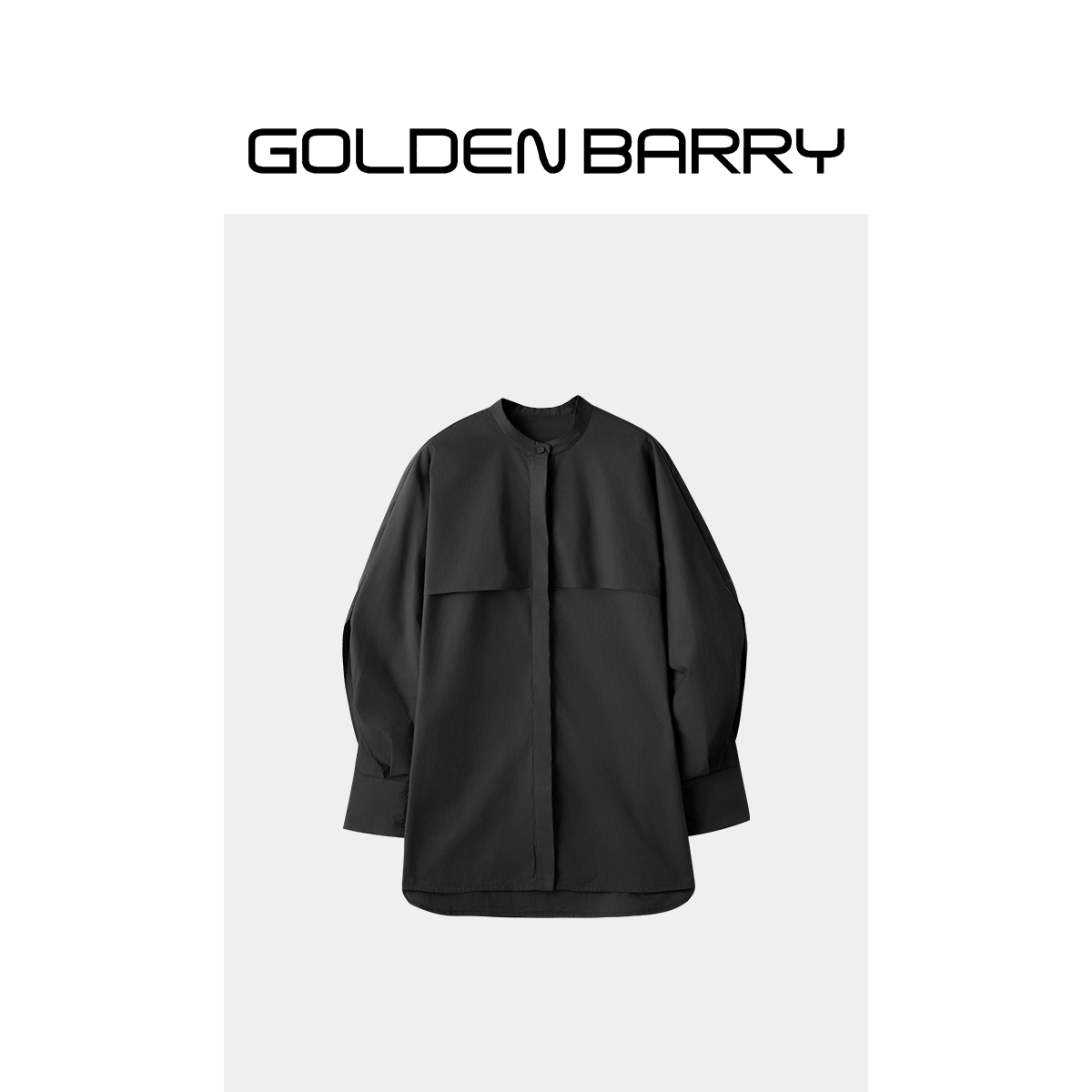 GOLDENBARRY|212584时尚小立领休闲衬衣【微瑕】
