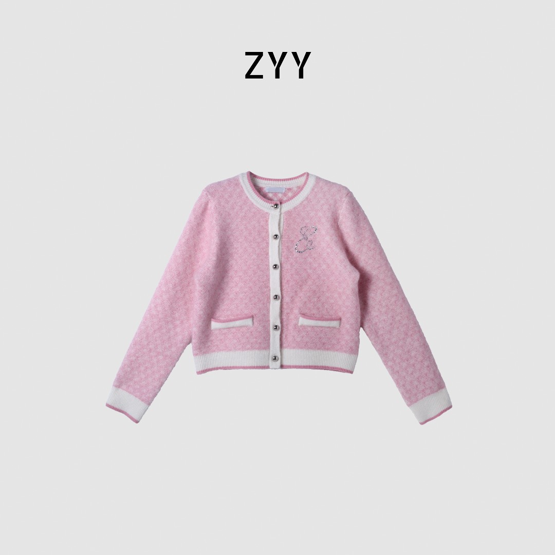 ZYY【凛冬恋歌】新款设计感提花针织衫X25DMY05940