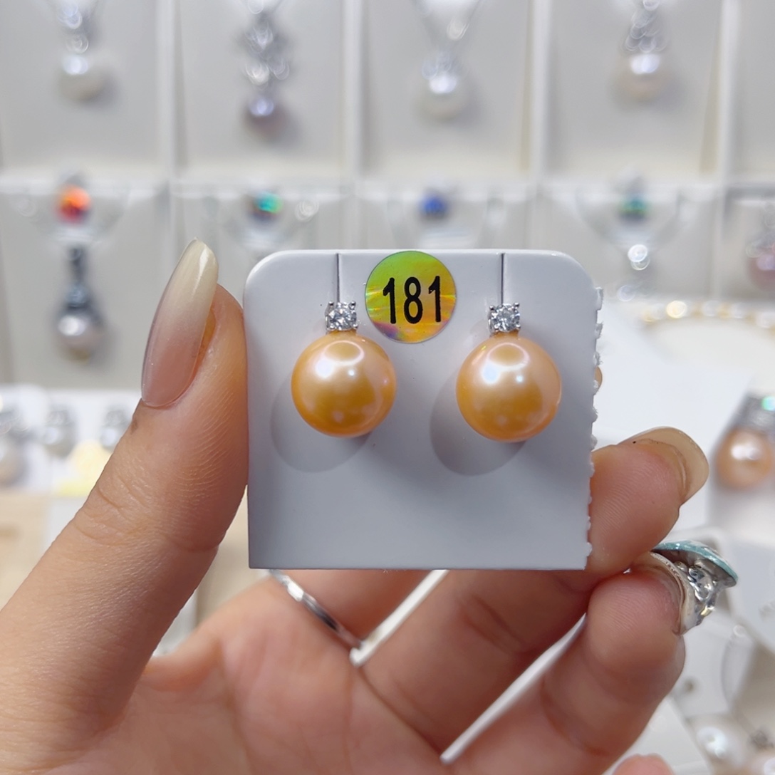 银S925镶嵌耳饰淡水珍珠