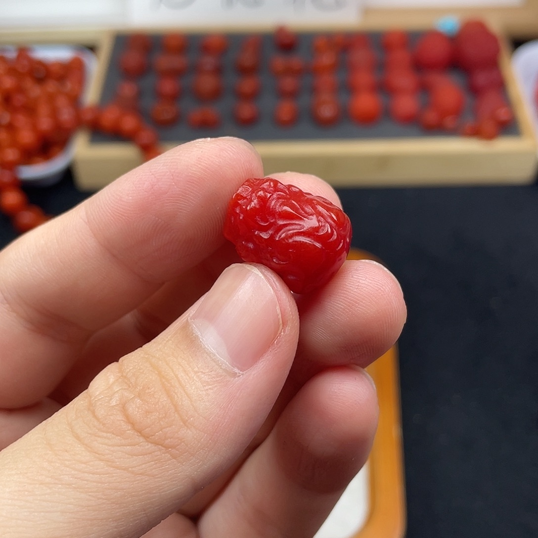 南红玛瑙12号保山哑光卡13*18貔貅未镶嵌