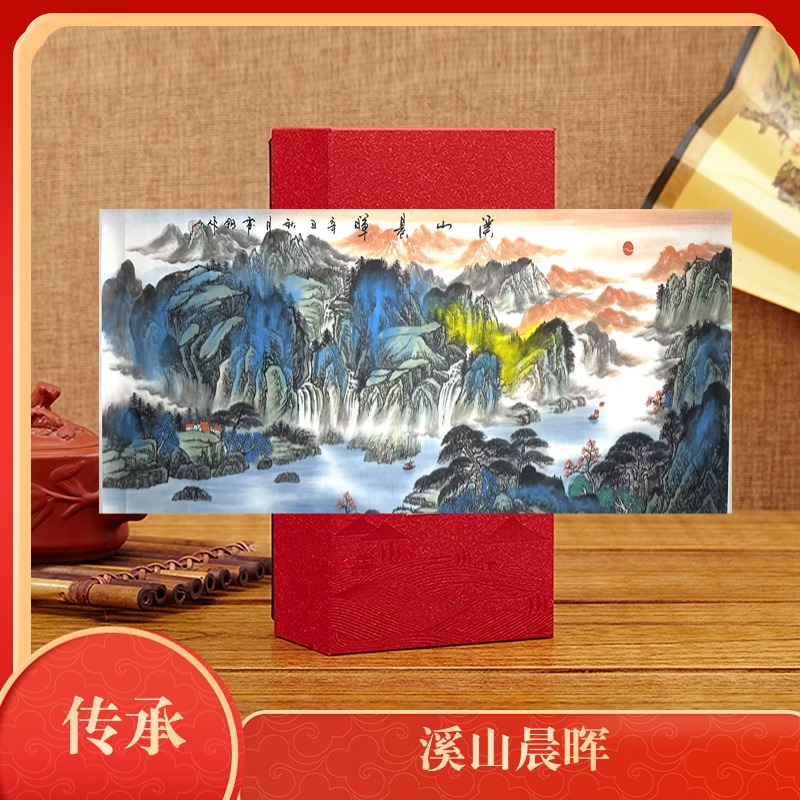 李总云熙藏馆/粉丝专属/溪山晨晖/霍钢/小六尺/180*70CM装饰画