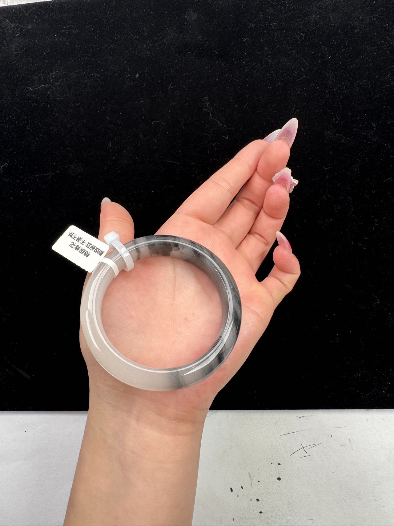 【皇后的玉】天然青花手镯水墨丹青国风诗意手镯