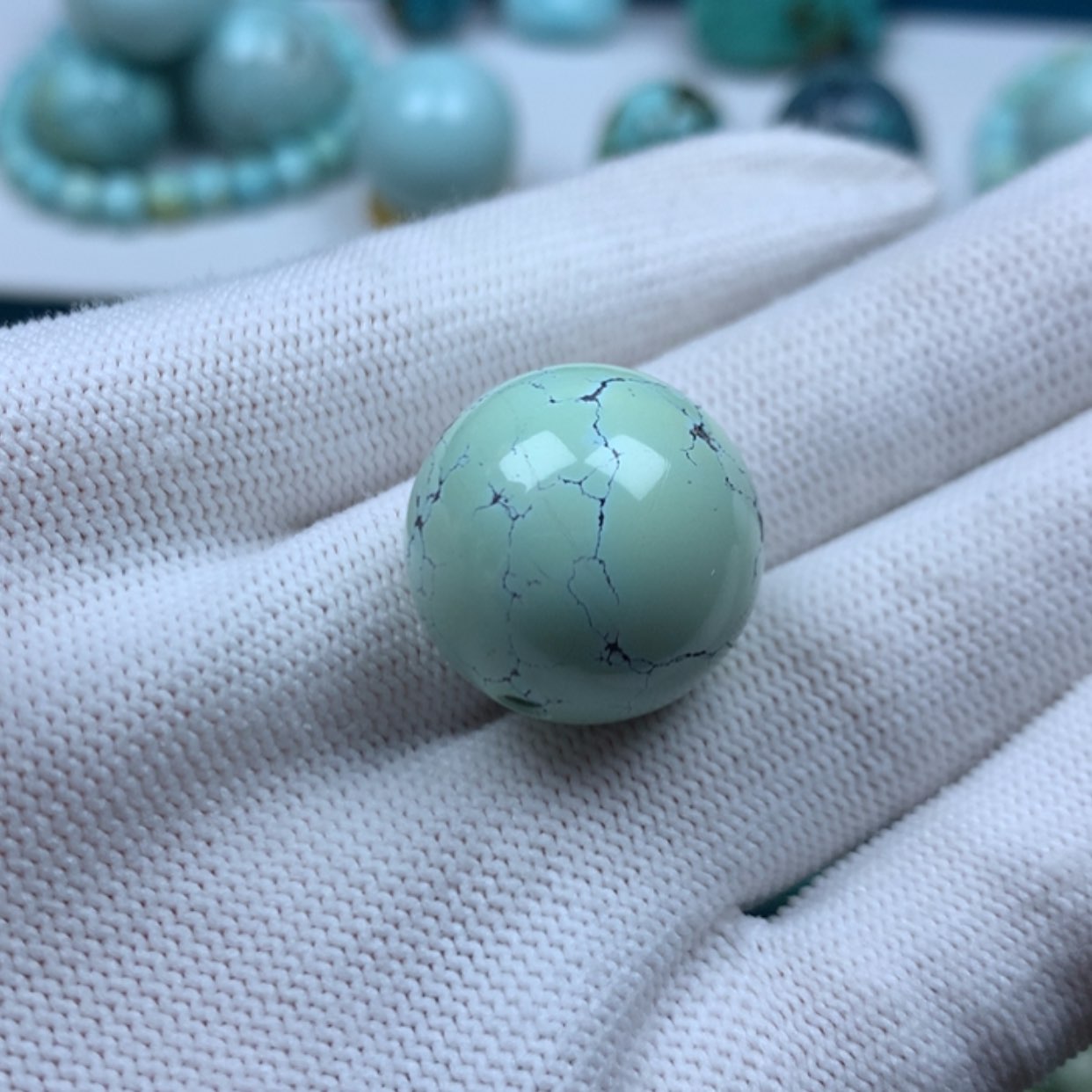 【闪购商品】绿松石珠宝奇石未镶嵌月****痕