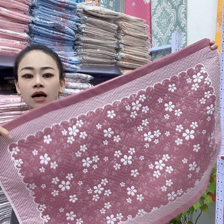 棉豆沙色雪花纯棉