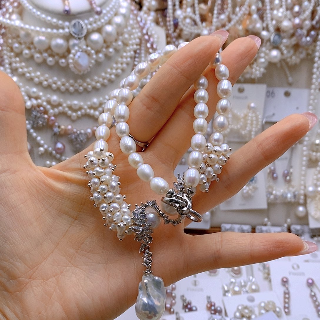 银S925镶嵌耳饰淡水珍珠?****?