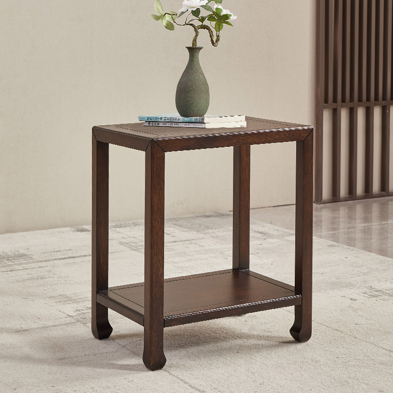 安庭木作乌金木马蹄边几角几客厅实木茶几家用方几简约小茶几