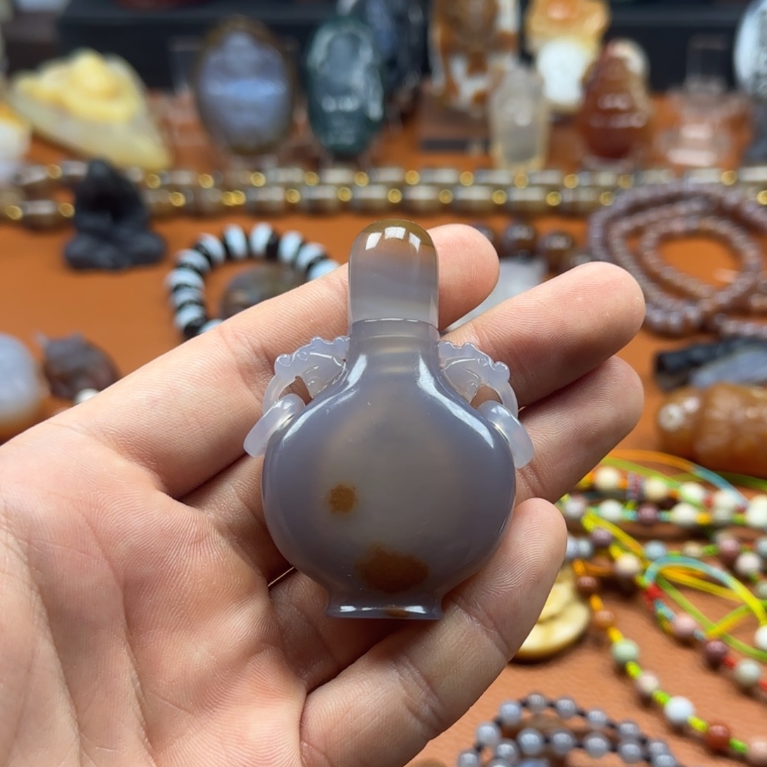 皇***岸玛瑙/玉髓未镶嵌颈饰