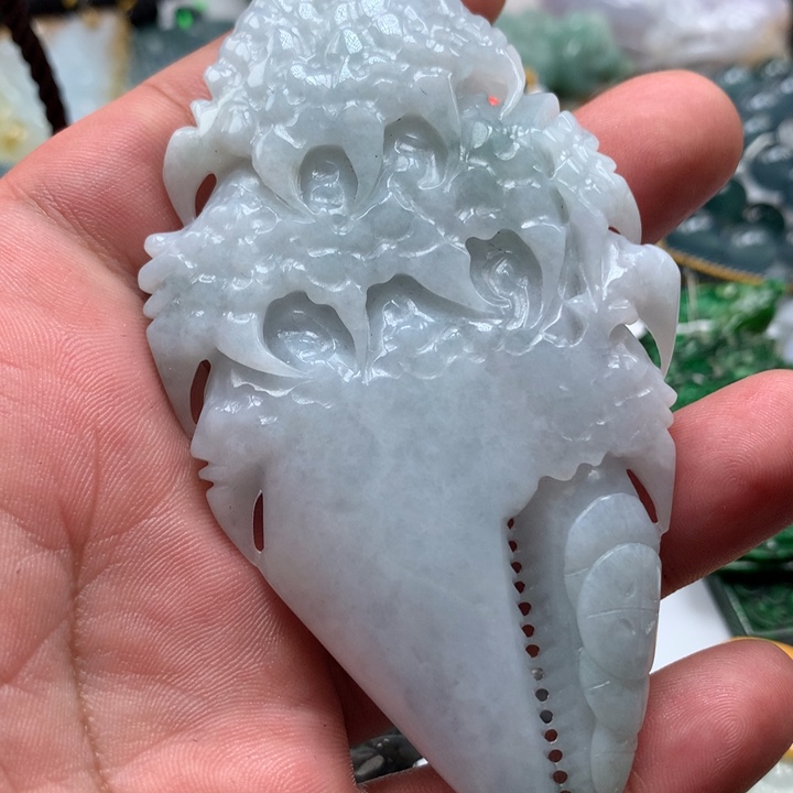 翡翠颈饰未镶嵌保真天然a货翡翠