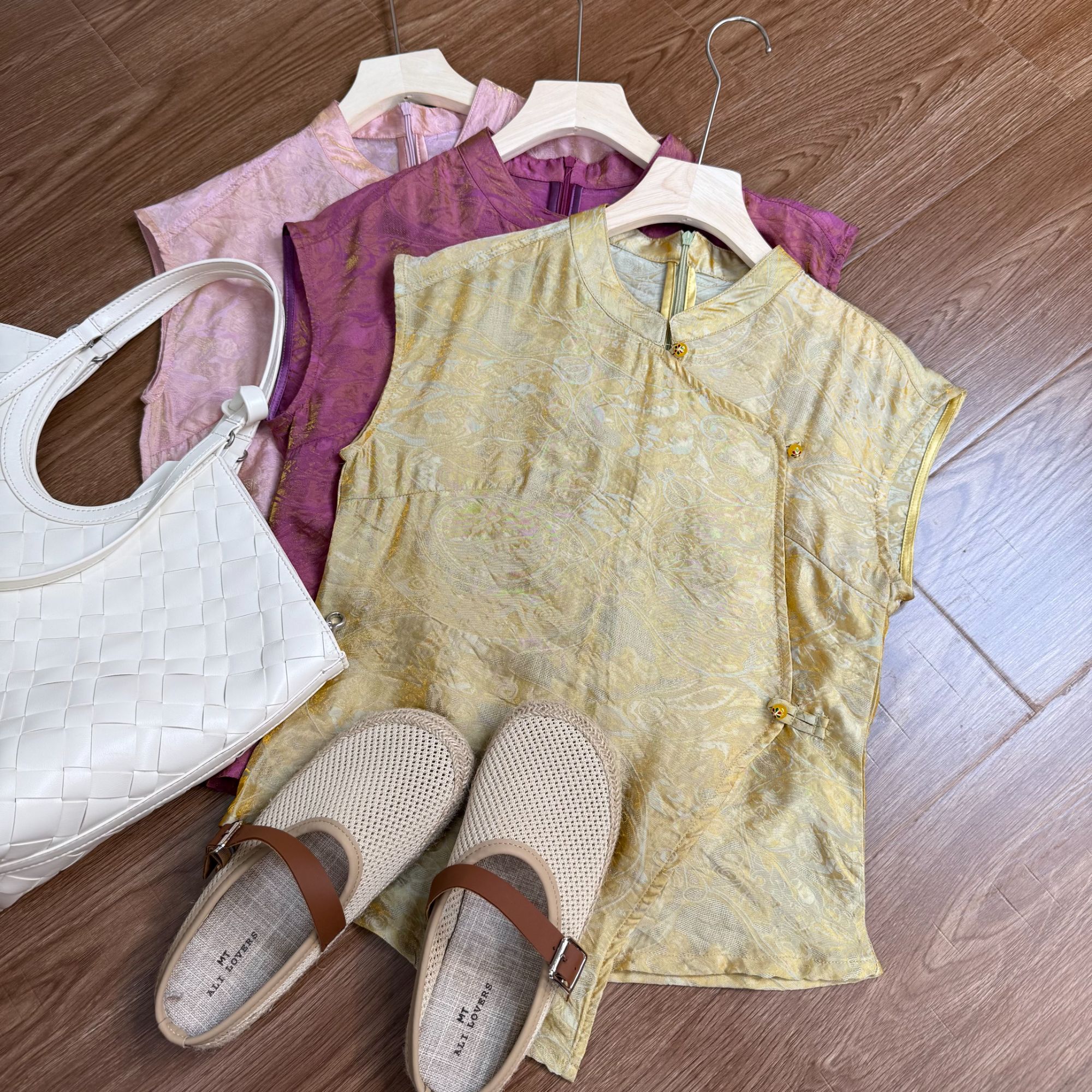 [‌‌烬霜]Z038宽松显瘦小上衣夏季新中式新款休闲短袖时尚