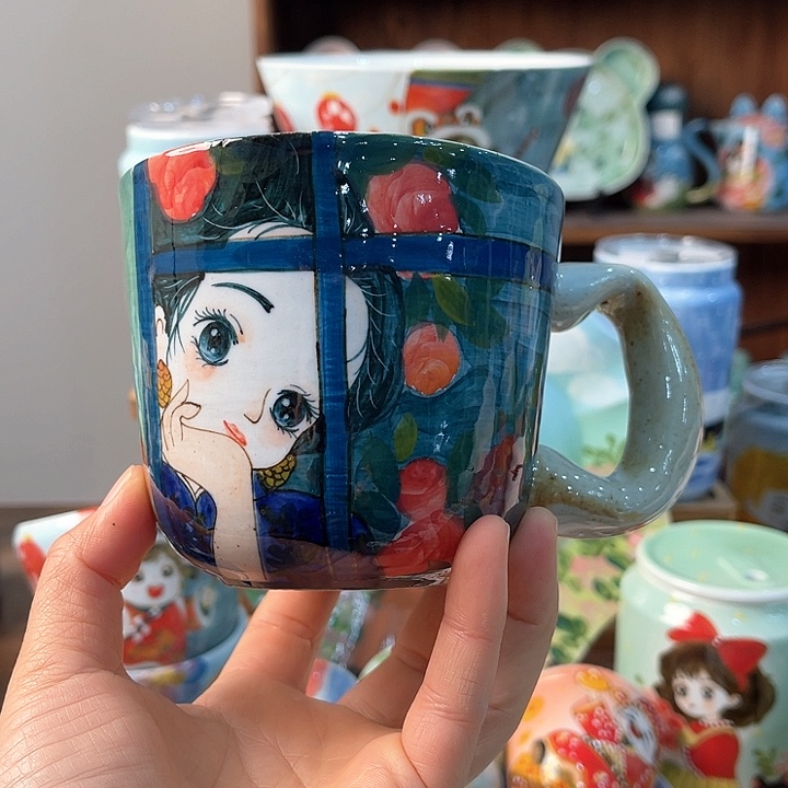 陶景德镇釉下手绘陶瓷 