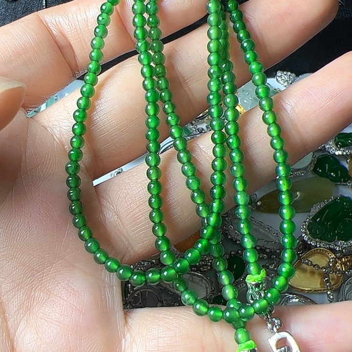 翡翠银S925镶嵌颈饰