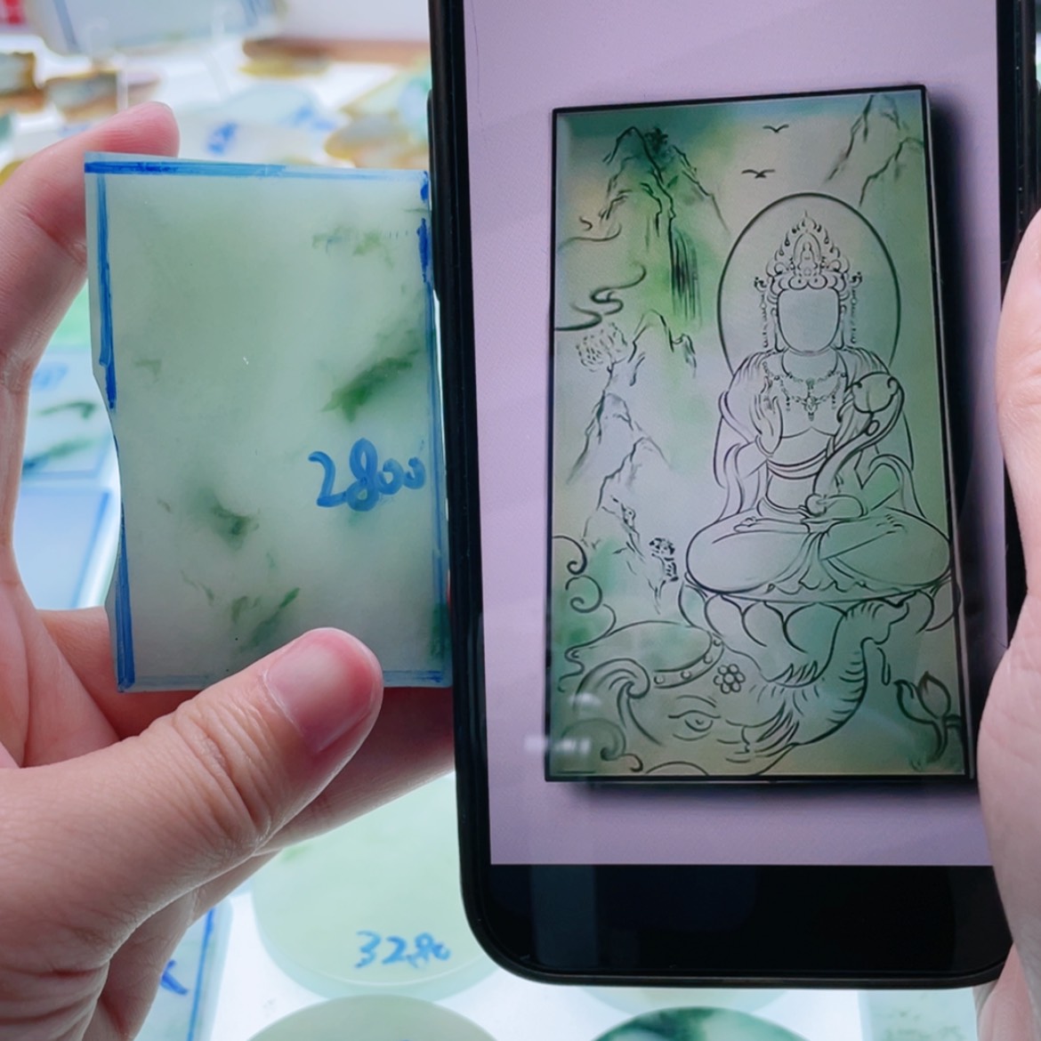 【闪购商品】定制翡翠未镶嵌天然翡翠包工