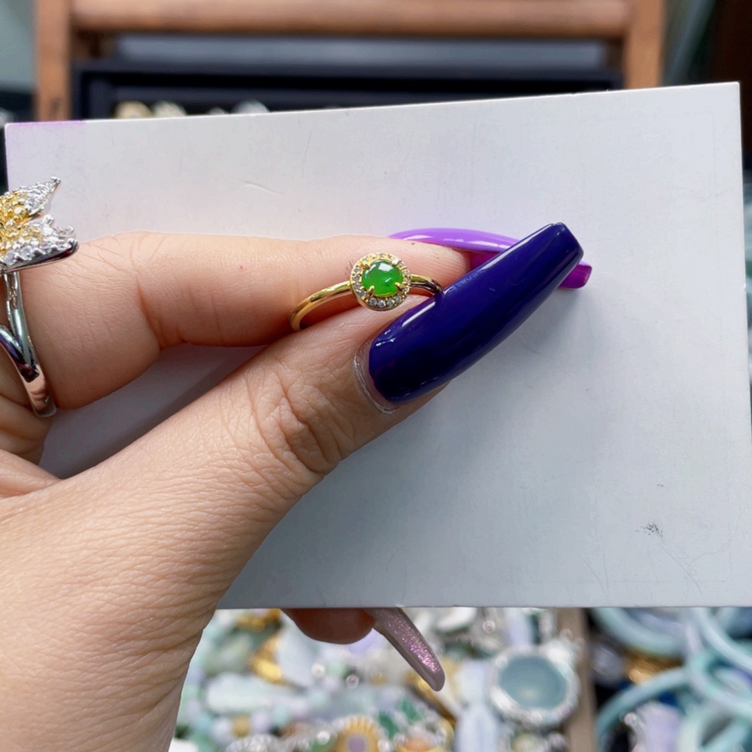 翡翠颈饰银S925镶嵌天然翡翠Ａ货