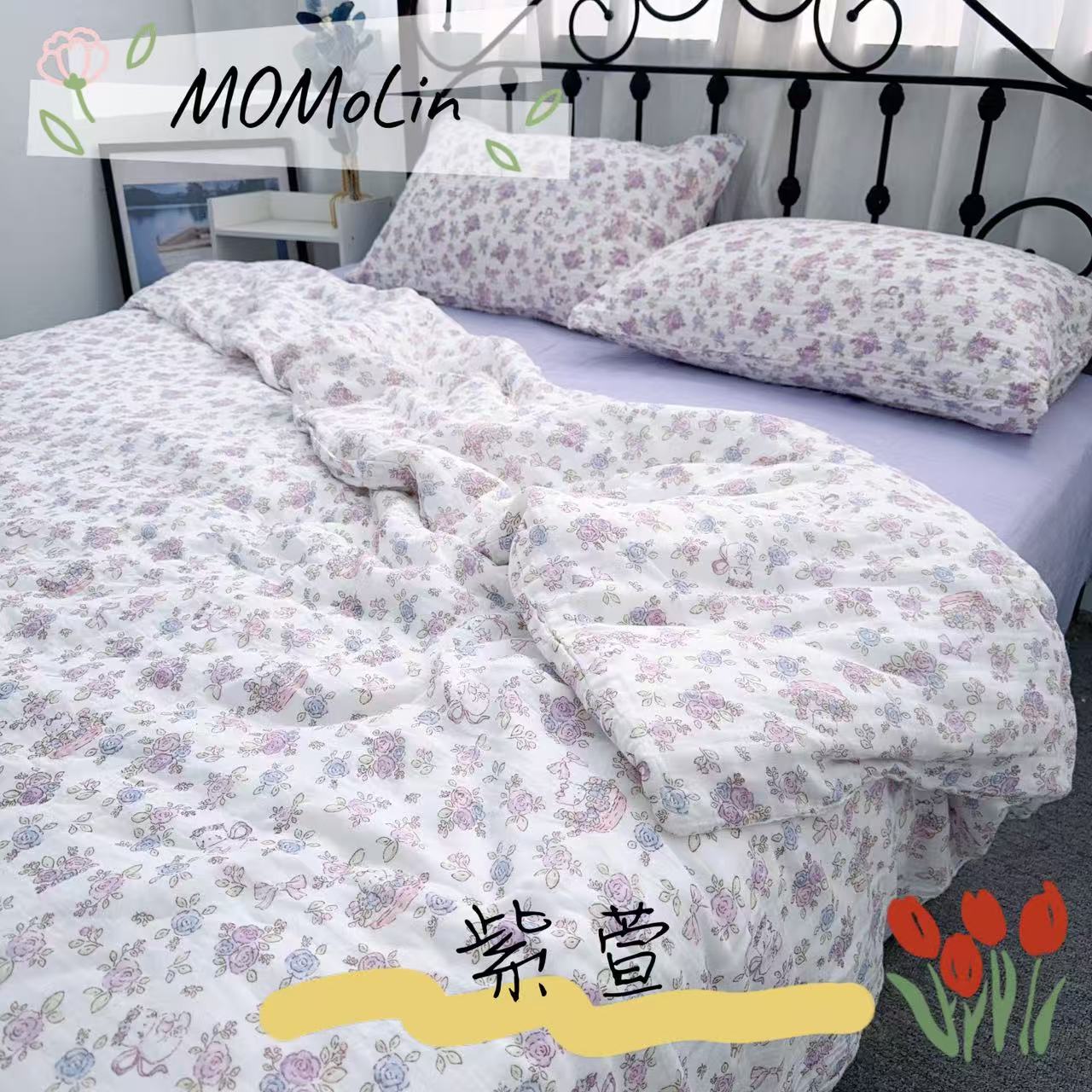 【全棉被套】A类母婴级双层纱精梳棉纱布被套被罩