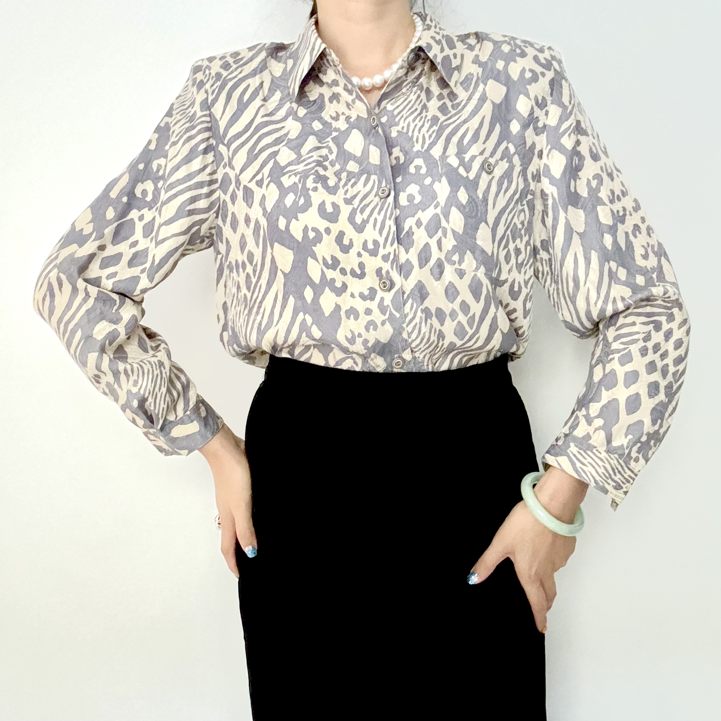 （饭饭vintage）日式中古基础白衬衫打底