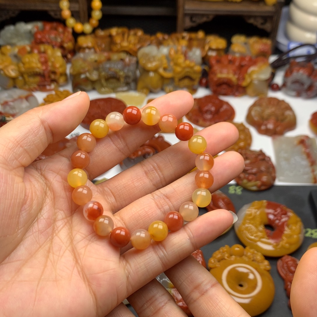 石英质玉（黄龙玉）挂件未镶嵌