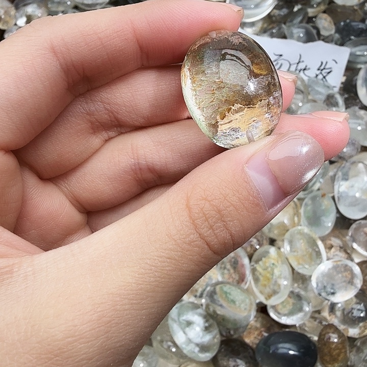 观***蓝水晶珠宝半成品未镶嵌