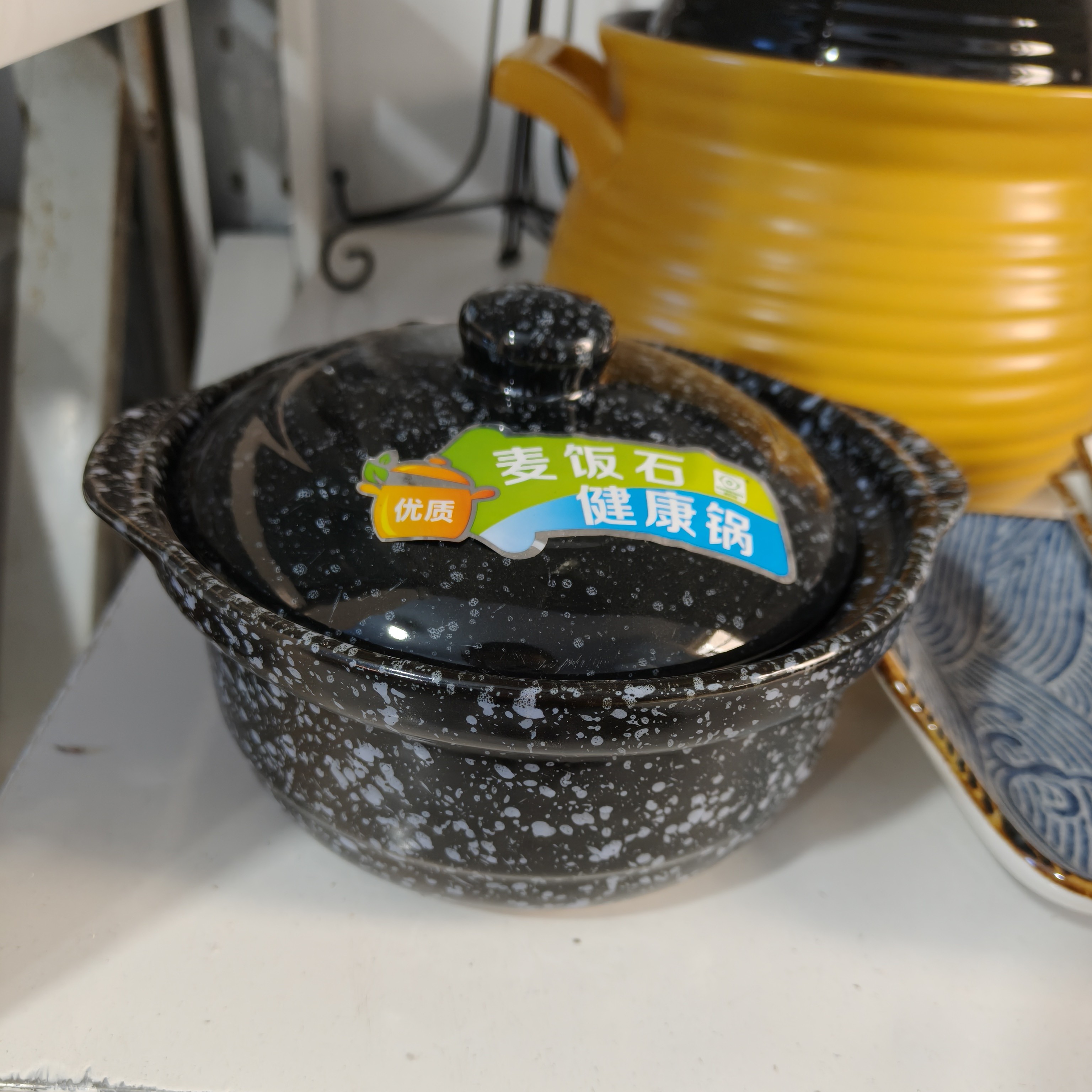 麦饭石小砂锅一人碗口17㎝高8㎝