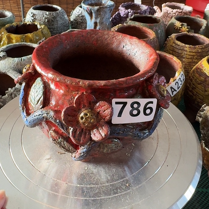 内口9高10粗陶手工