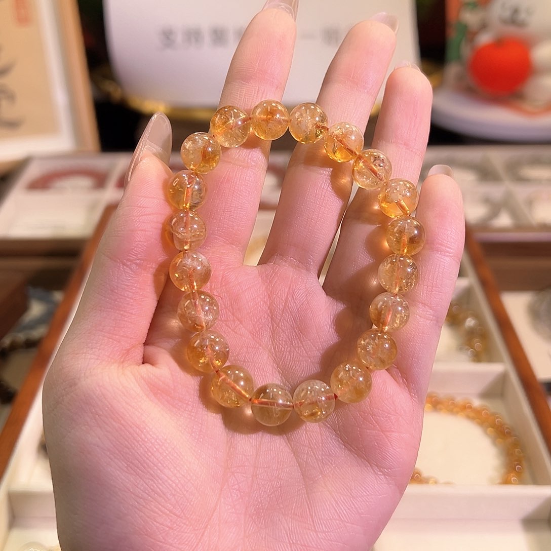 水晶手链未镶嵌黄塔晶