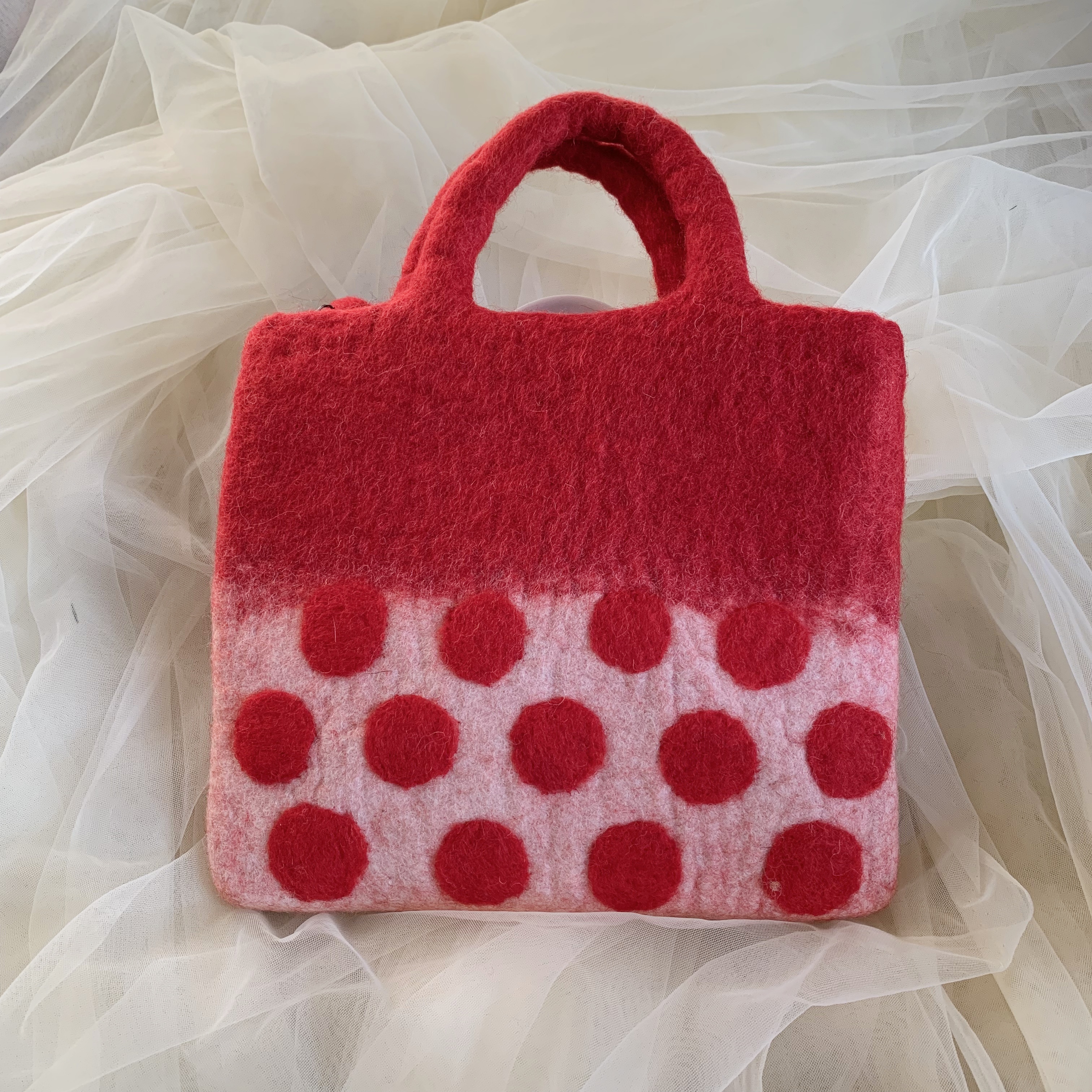 手工毡包包卡通设计秋冬百搭ins羊毛毡