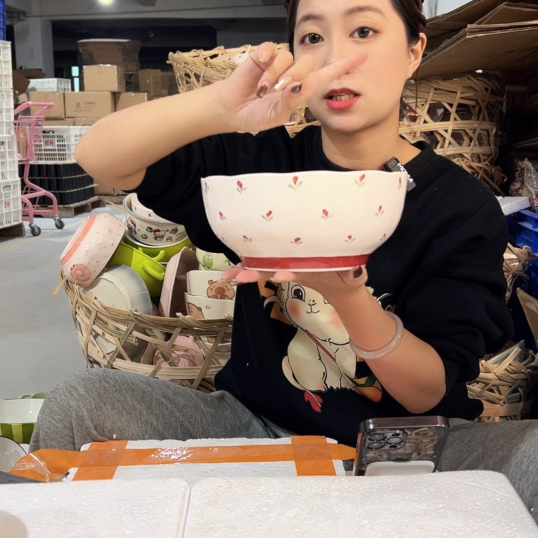 摆件潮州陶瓷工厂微瑕8寸