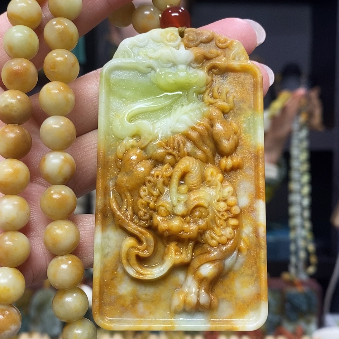 未镶嵌岫玉挂件吊坠项链