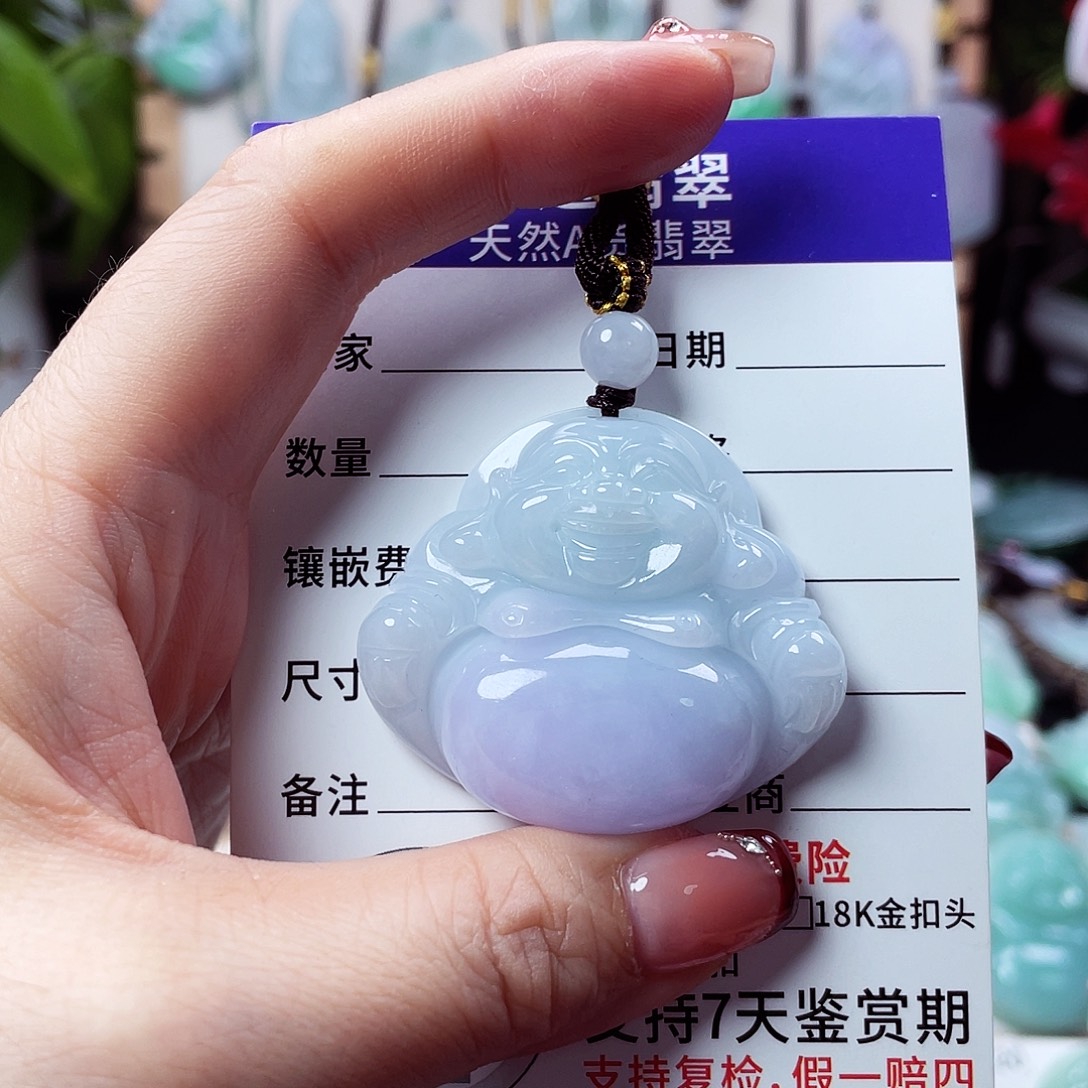 翡翠未镶嵌颈饰佛公05