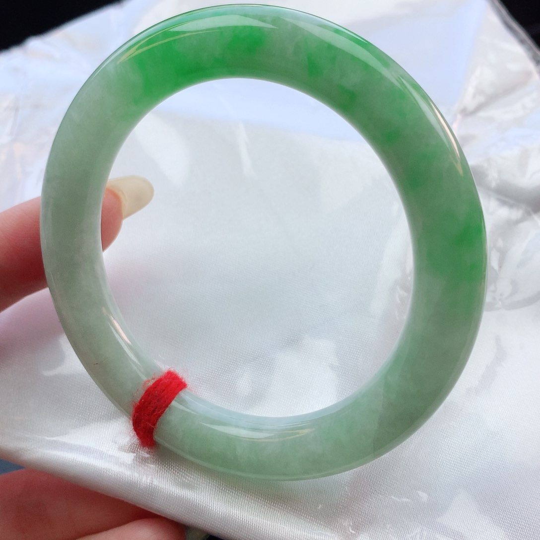 翡翠手镯未镶嵌54圆条882046