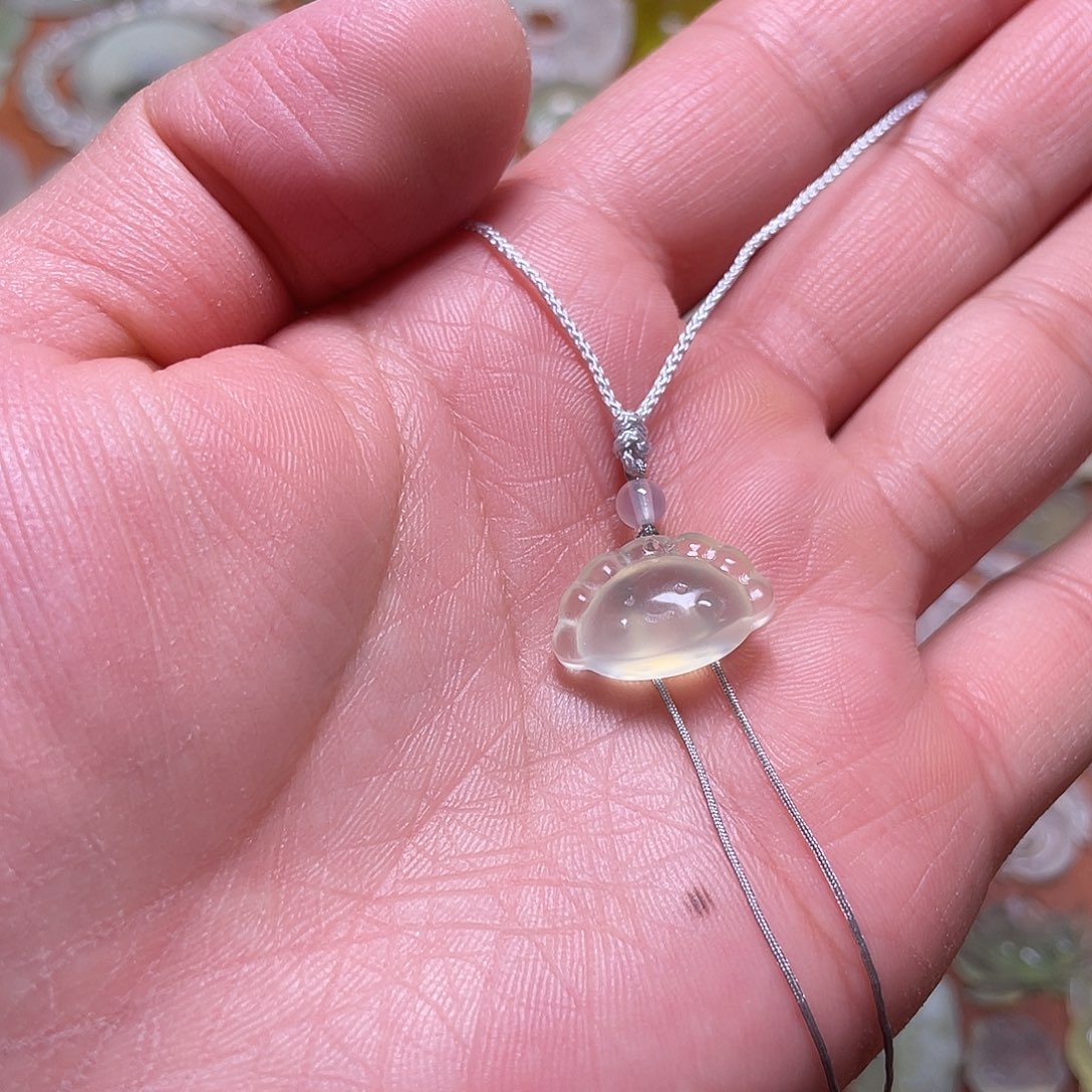 真***！蛇纹石玉未镶嵌吊坠