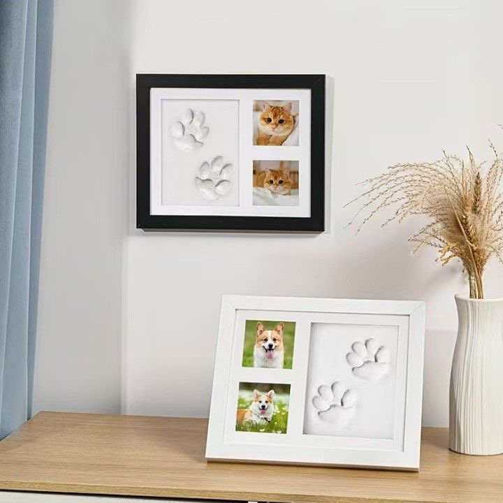 宠物爪印收藏纪念相框diy手足印印泥中空画框摆台留念