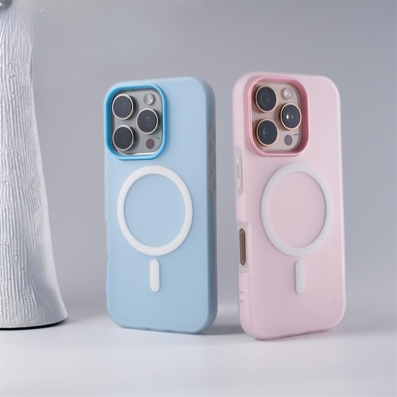 适用iPhone16多巴胺果冻磁吸手机壳苹果15promax肤感磨砂保护套14