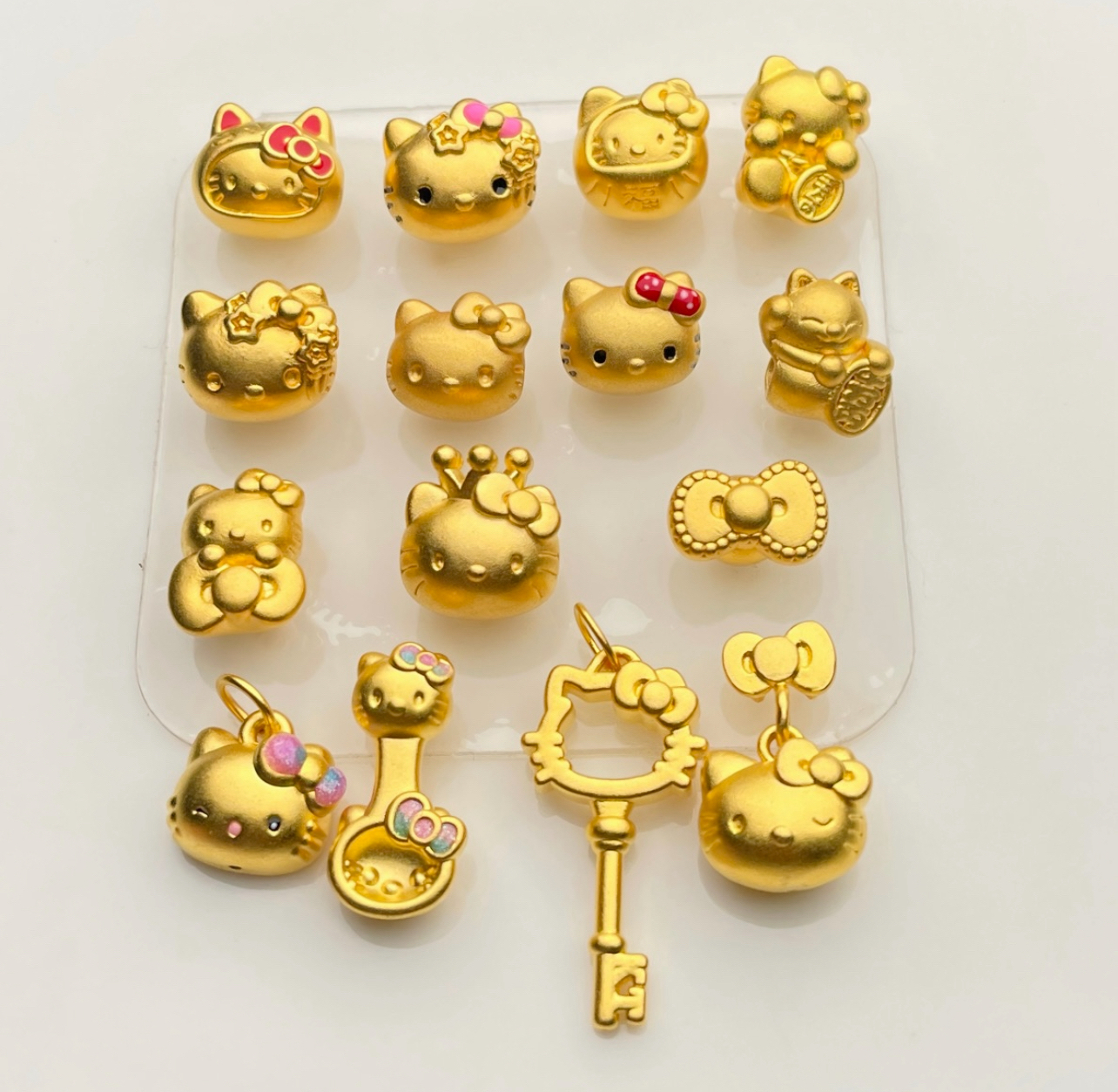 足银珐琅银制品 Kitty拍单颗在这儿/999金铸银/3D硬金珠子