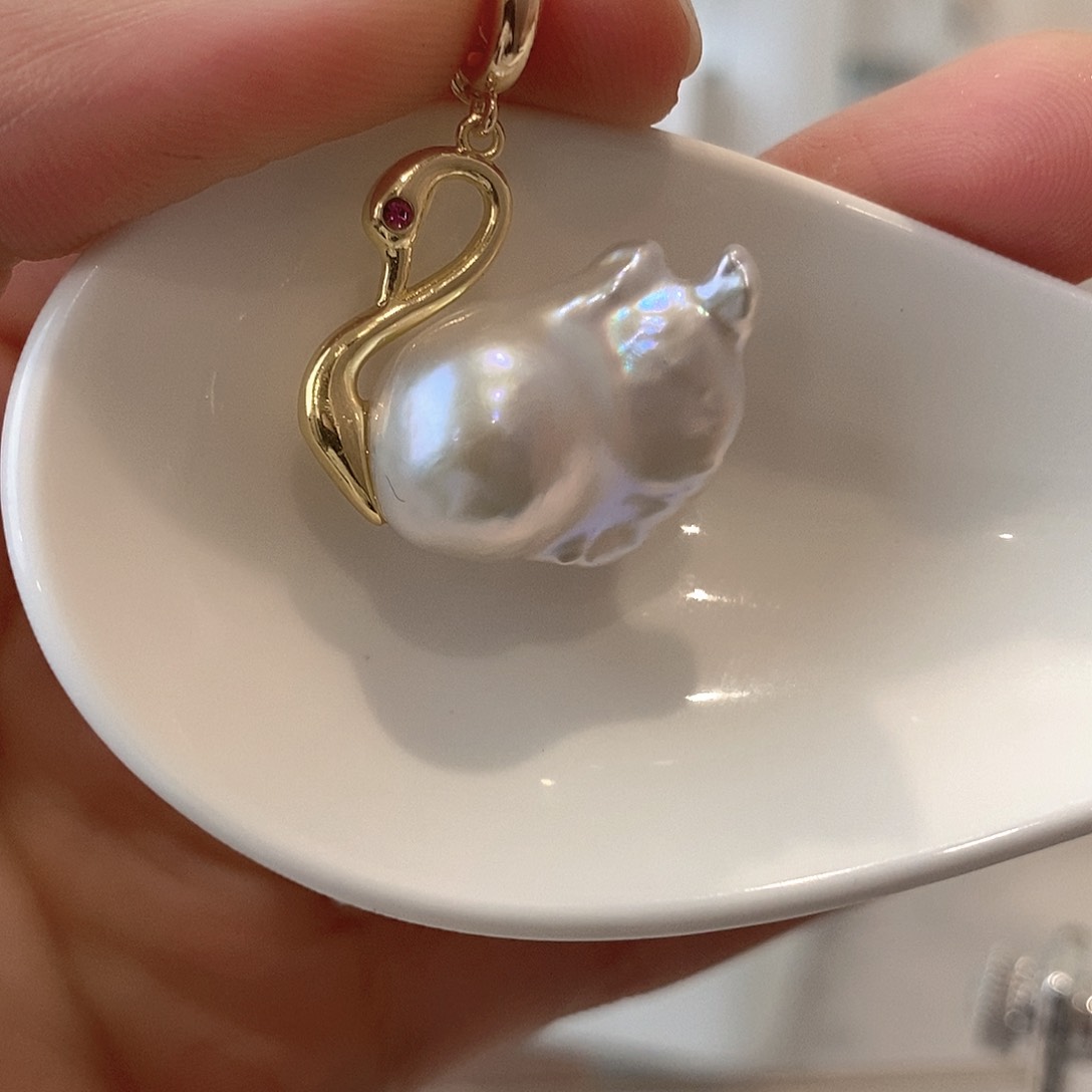 淡水珍珠颈饰银S925镶嵌