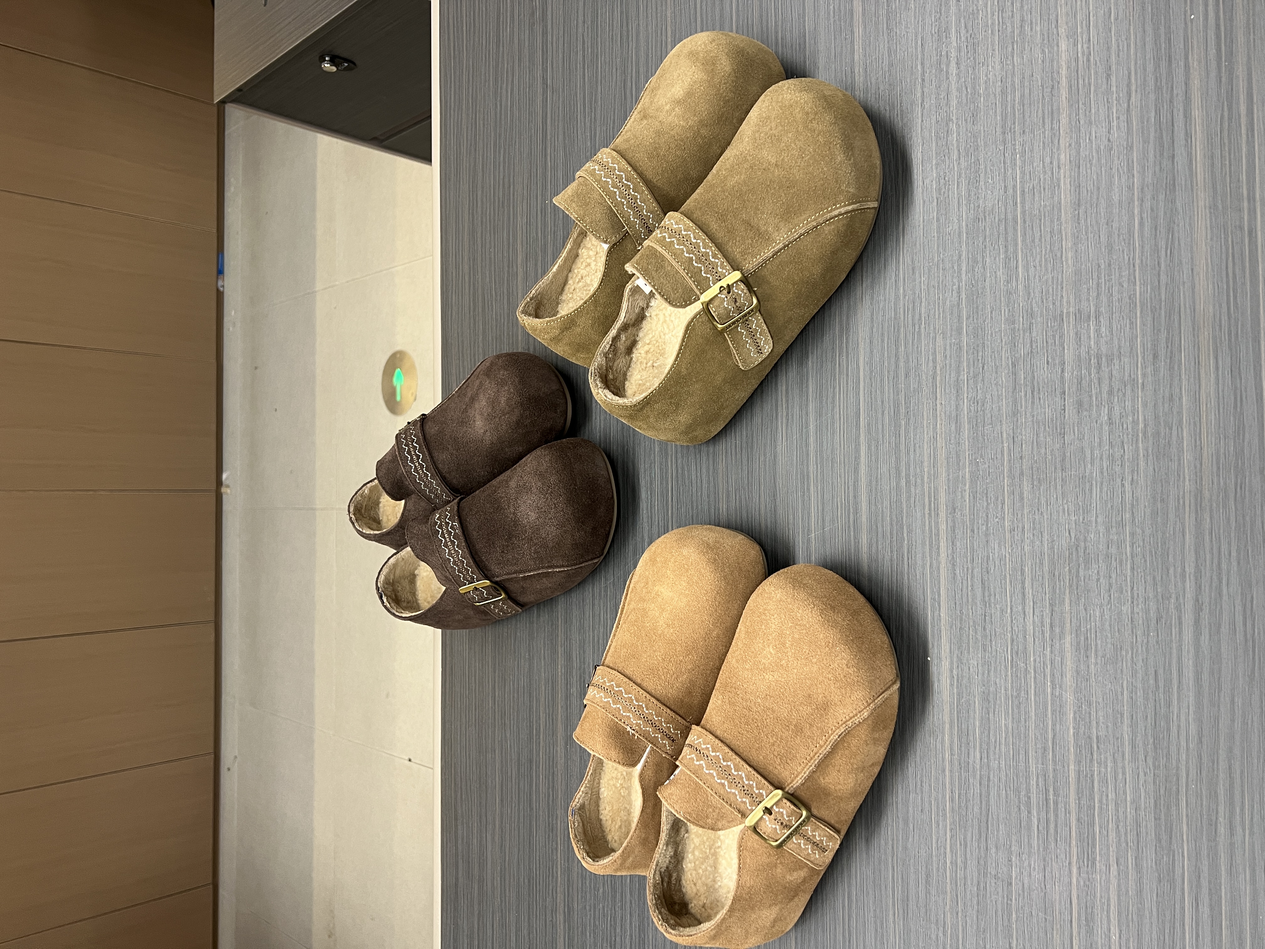 蓉姐专属～加绒增高浅口一脚蹬博肯鞋单鞋舒适软底鞋子复古65530-2