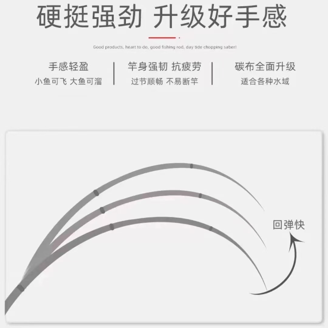 竹耀二代高碳鱼竿渔具黑坑飞鱼抢鱼飞磕鲤鱼鲫鱼台钓竿超轻超硬