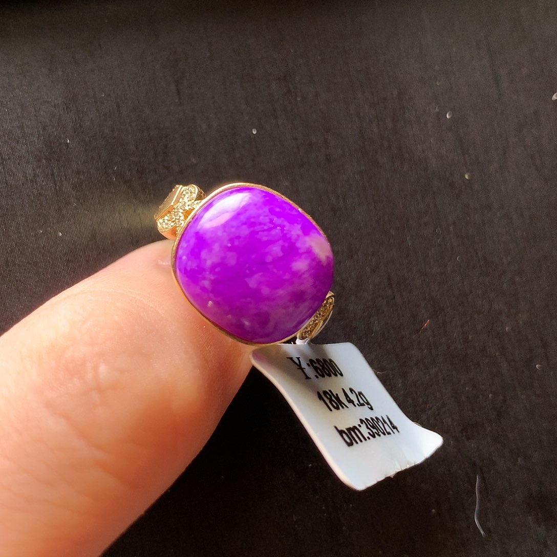 苏纪石（舒俱来）戒指18K金镶嵌