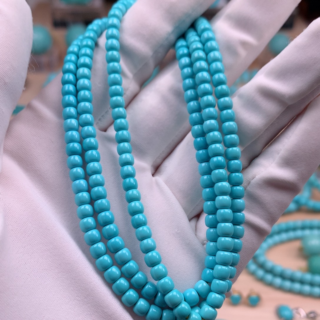 绿松石未镶嵌珠宝奇石4.2mm