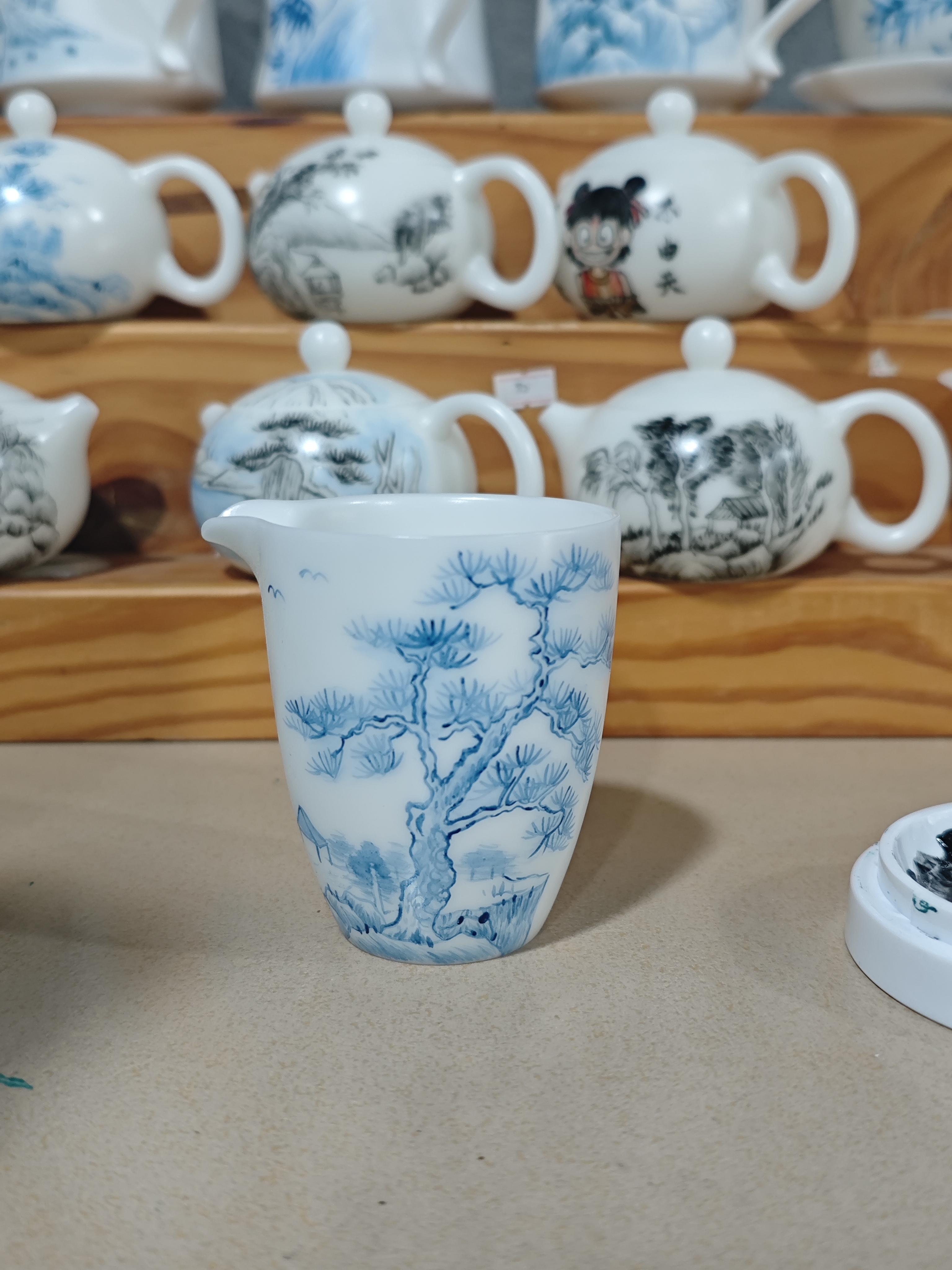 纯手绘白瓷公道杯