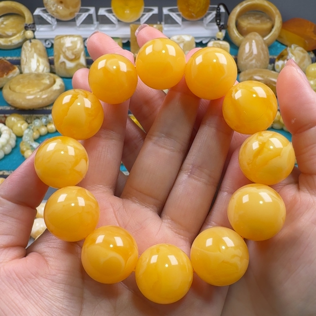 琥珀未镶嵌手链同料