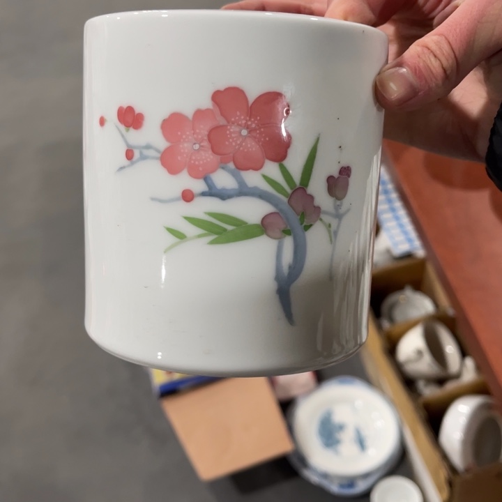 醴陵高温瓷釉下手绘11厘米高