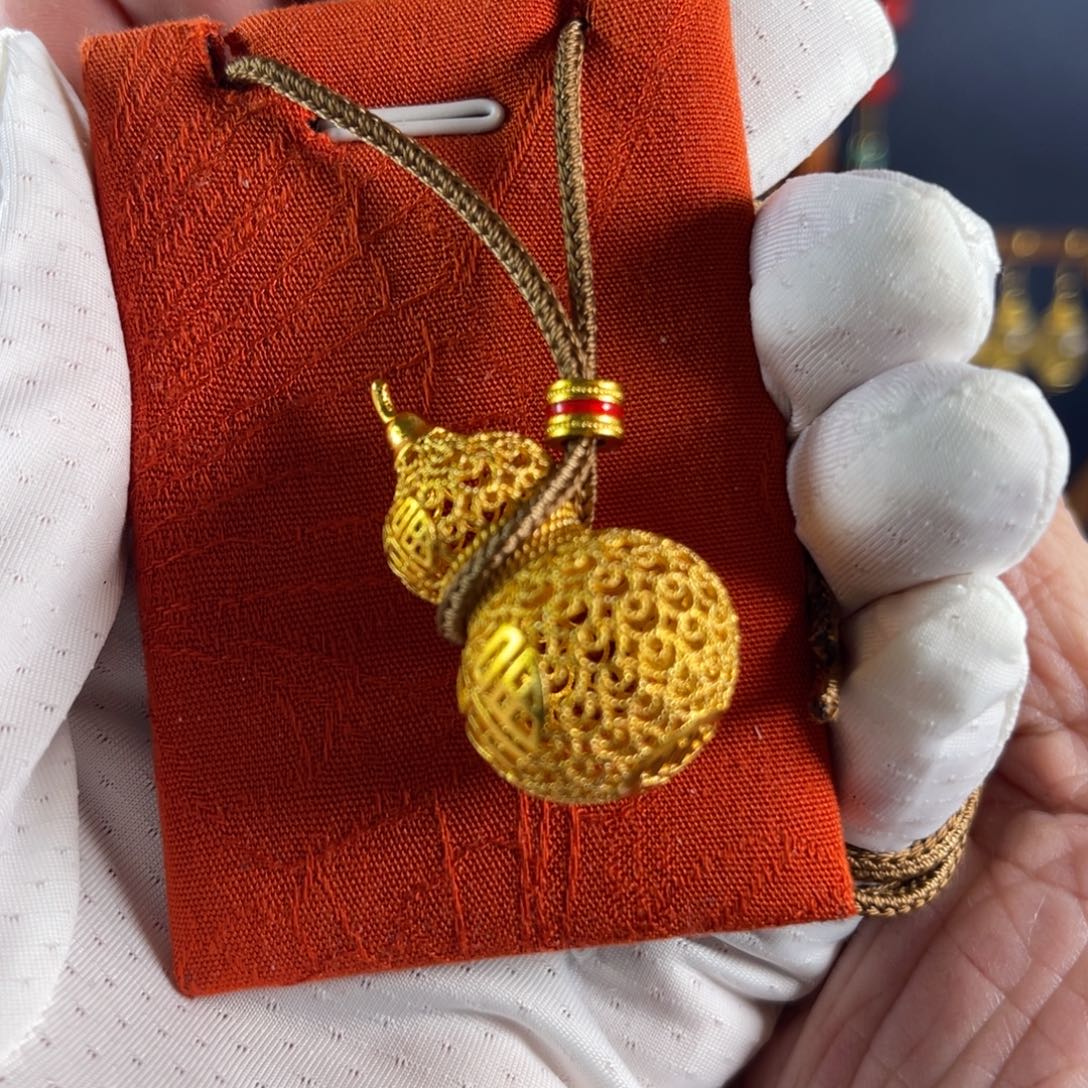 巴***灰珐琅镂空设计葫芦