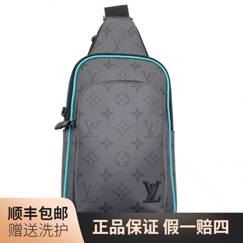 99新 LouisVuitton/路易威登 LV黑武士拼蓝胸包/10021414肩包时尚