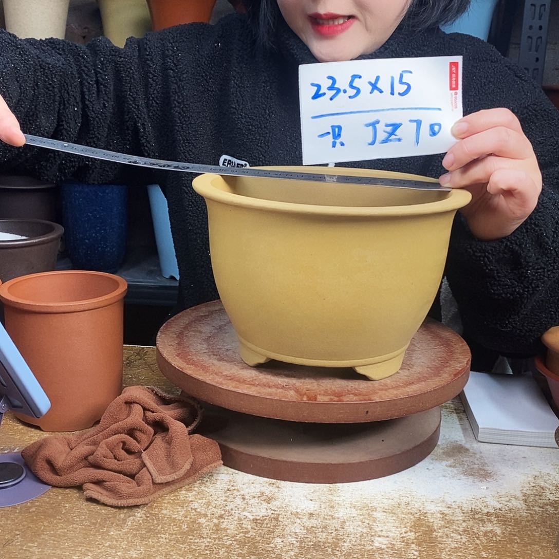 紫砂紫砂花盆一只JZ70