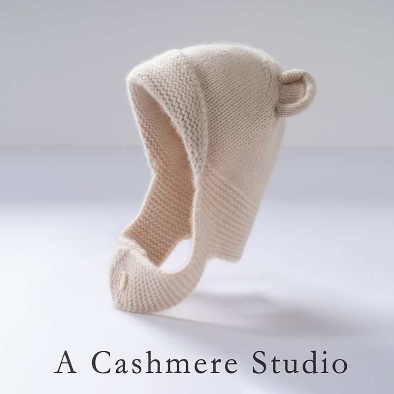 38#M993 宝宝羊绒帽 精致猫耳朵造型儿童帽