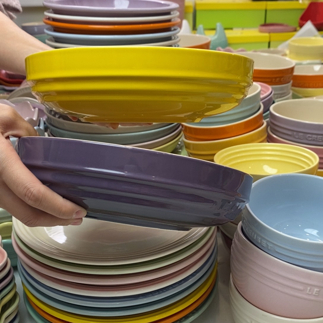 瓷片微瑕2个8英寸圆深盘