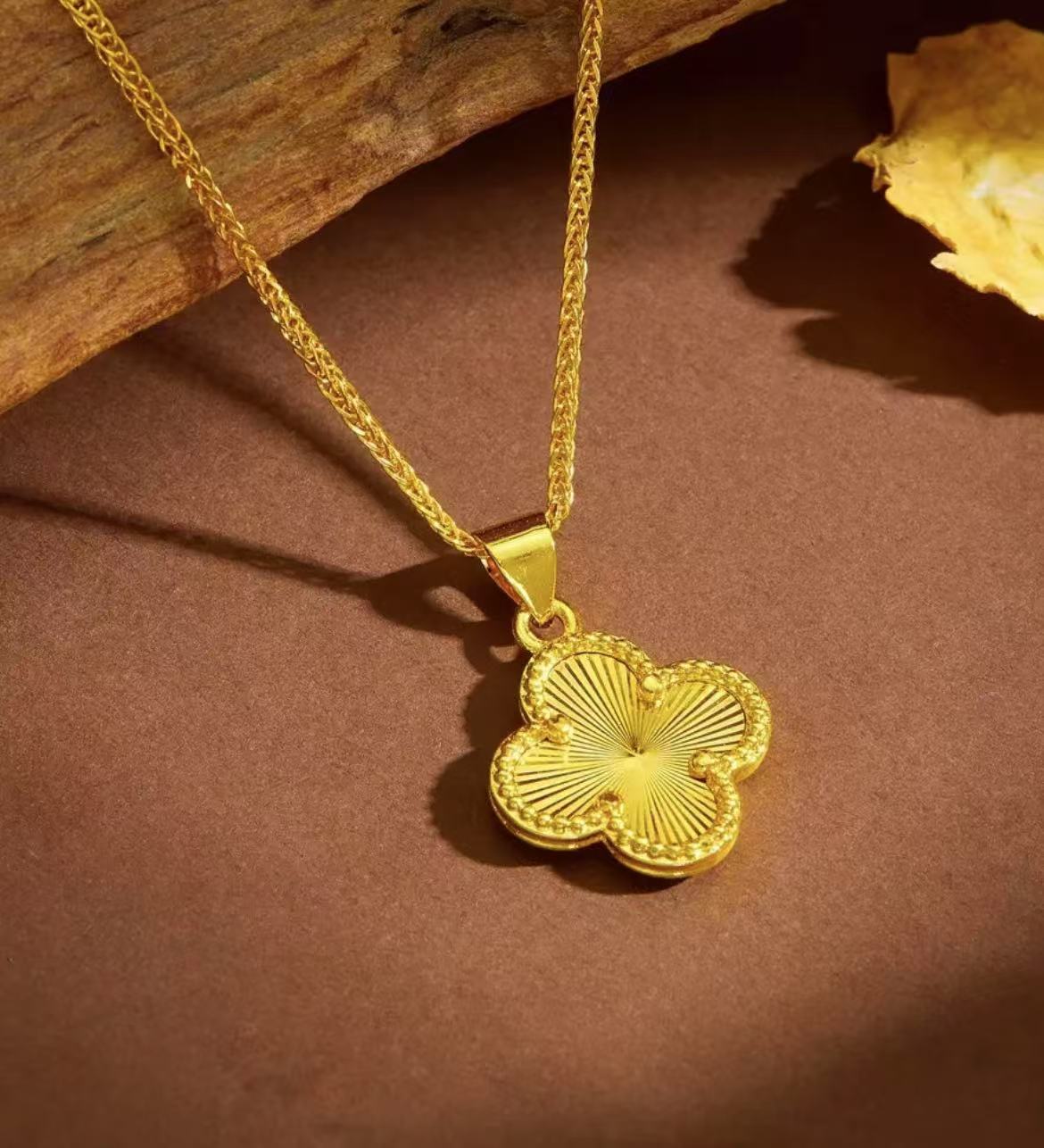 【李总专属】四叶草双面镭射合金材质吊坠赠合金链【SDZ33】