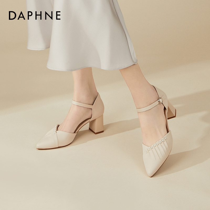 达芙妮高跟鞋不累脚高级感秋季鞋子女款爆款新款洋气百搭女士单鞋